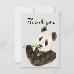 Thank You Fun Cute Panda Bear Animal Humour Card