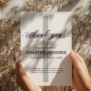 Thank You Funeral Cloudy Sympathy Grief Card