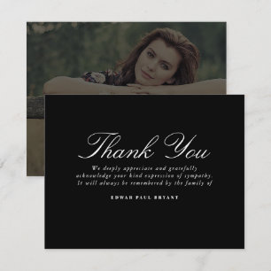 Thank You Funeral Note Card Bereavement Photo