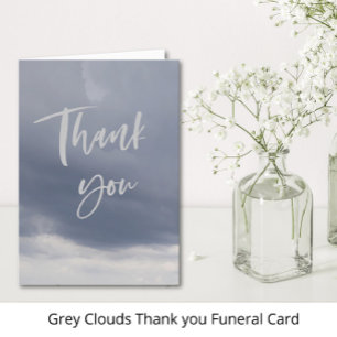 Thank You Funeral Sympathy Grief Folded Card