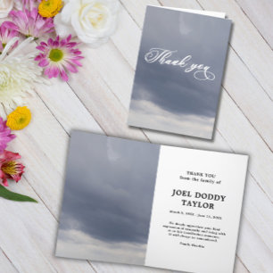 Thank You Funeral Sympathy Grief Folded Card