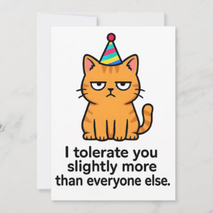 Thank You Funny Cat Card - Friendship