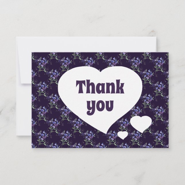 Thank You Garden Flower Sweet Peas Floral Pattern (Front)