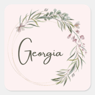 Thank you Georgia Square Sticker