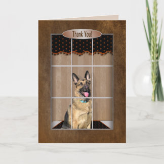 Thank You - German Shepherd - Window Card
