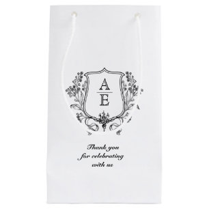Thank You Gift Bags Custom Monogram Wedding Bags