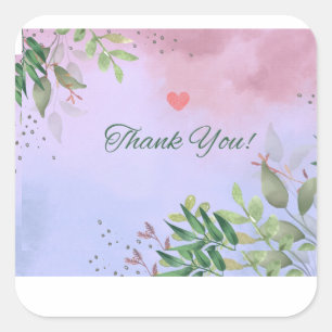 Thank you gift cards  square sticker
