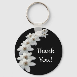 Thank You Gift - Key Chain White Flowers