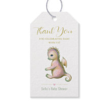 Thank you Gift Tag with cute baby shower dragon.