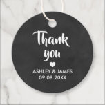 Thank You Gift Tags, Wedding Thank You Chalkboard Favour Tags<br><div class="desc">These are the perfect little gift tags. You can customize front and back text.</div>