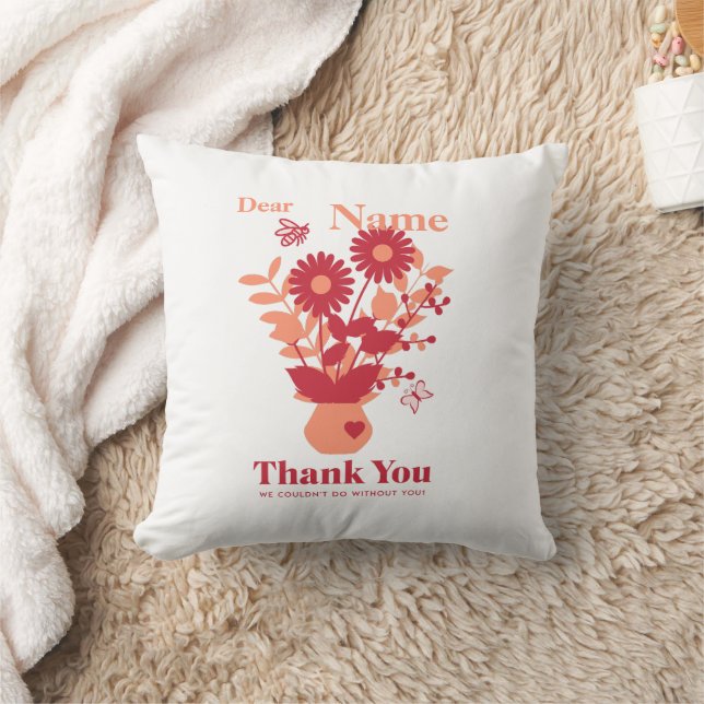 Thank You Gifts For Staff Custom Throw Pillow (Blanket)