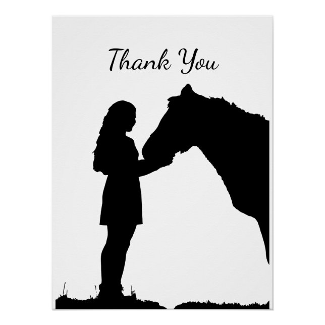 Thank You Girl with Horse  Poster (Front)