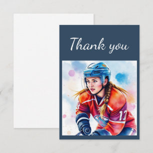 Thank You Girls Hockey Player Coach, Game Sport Card