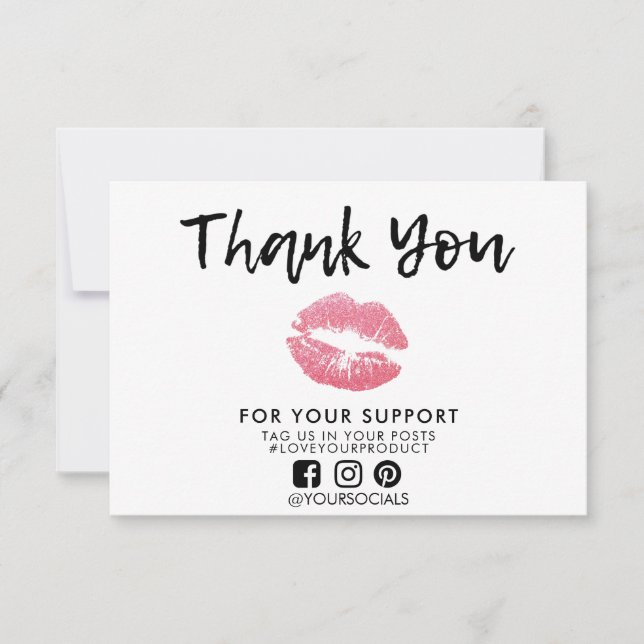Thank you Glitter Lips Media Insert (Front)