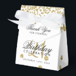 Thank You Gold 21st Birthday Confetti White Favor Box<br><div class="desc">Elegant "Thank You" 21st Birthday Gold Faux Glitter Confetti White design.</div>