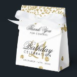 Thank You Gold 21st Birthday Confetti White Favor Box<br><div class="desc">Elegant "Thank You" 21st Birthday Gold Faux Glitter Confetti White design.</div>
