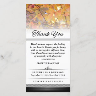 Thank You Gold Autumn Leaves Words Cannot Express