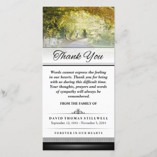 Thank You Gold Autumn Trees Words Cannot Express Card