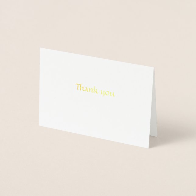Thank you gold embossed card (Front)