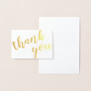 thank you gold foil script foil card