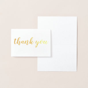 thank you gold foil script foil card