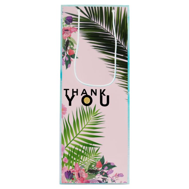 Thank You Gold Leaf Wine Bag (Front)