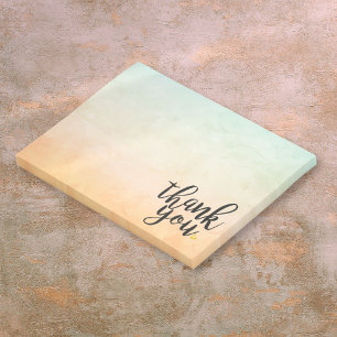 Thank You Gold Love Heart Watercolor Post-it Notes
