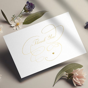 Thank you gold script simple elegant card