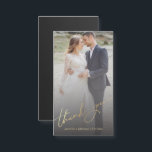 thank you gold script wedding faded photo magnet<br><div class="desc">background photo by freepik.com
elegant thank you gold script wedding faded photo magnet</div>