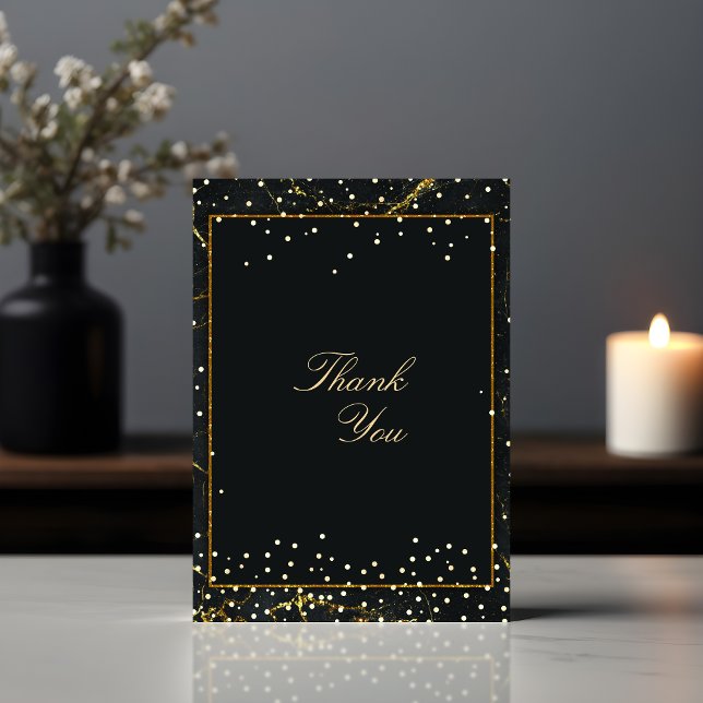Thank You Golden Black Marble Glitter (Creator Uploaded)