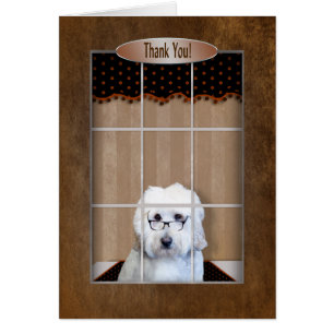 Thank You - Golden Doodle - Window