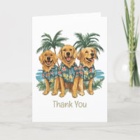 Thank You Golden Retriever Dogs Hawaiian Shirt