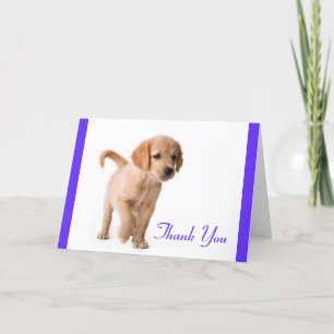 Thank You Golden Retriever Puppy Dog Greeting Card
