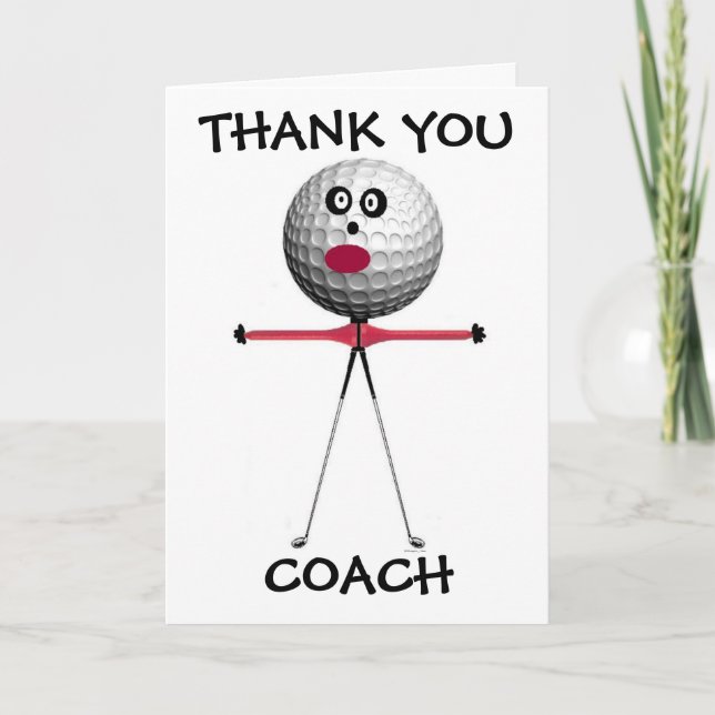 Thank You Golf Coach Card (Front)