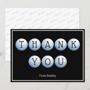 Thank You Golf Custom Personalized Card