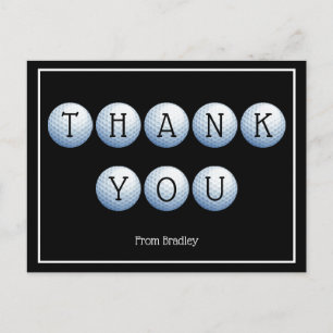Thank You Golf Custom Personalized Postcard