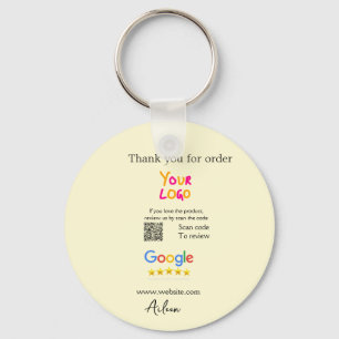 Thank you Google review scan QR business Keychain