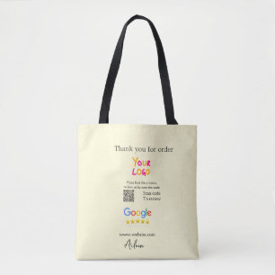 Thank you Google review scan QR business Tote Bag