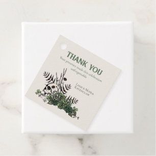 Thank You Goth Irish Skull St Patrick's Favour Tags