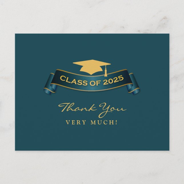Thank You Graduation Class of 2025 Postcard (Front)