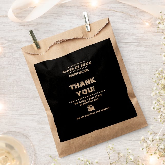 Thank You | Graduation Party Custom  Favour Bag (Clipped)