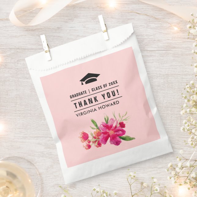 Thank You | Graduation Party Custom Favour Bags (Clipped)