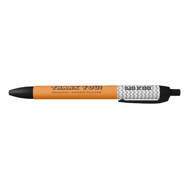 Thank You Graduation Party Custom Favour  Black Ink Pen (Bottom)