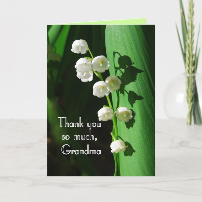 Thank You, Grandma, Lily of the Valley Thank You Card (Front)