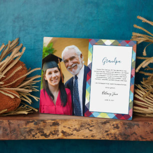 Thank You Grandpa   Plaid Photo Frame