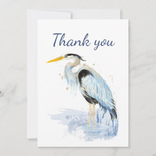 Thank You Great Blue Heron Bird Nature Art