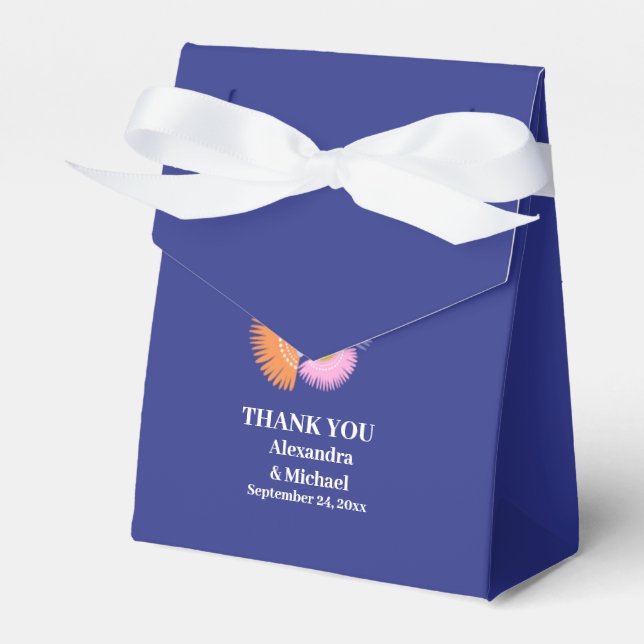 Thank You Greece Santorini Wedding Favor Box (Front Side)
