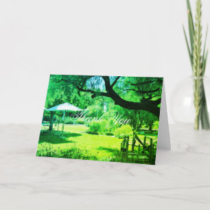Thank You Green Garden Venue Greeting Card