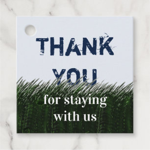 Thank You Green Grass and Sky Guest Appreciation Favour Tags