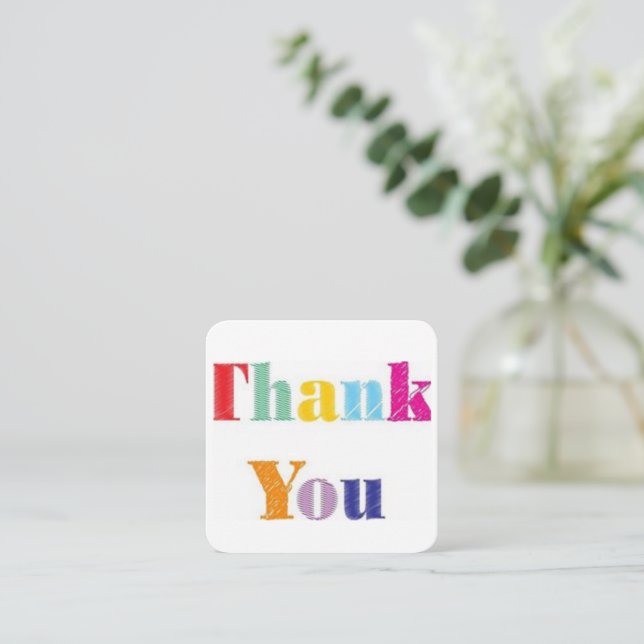 Thank You Greeting Card (Standing Front)
